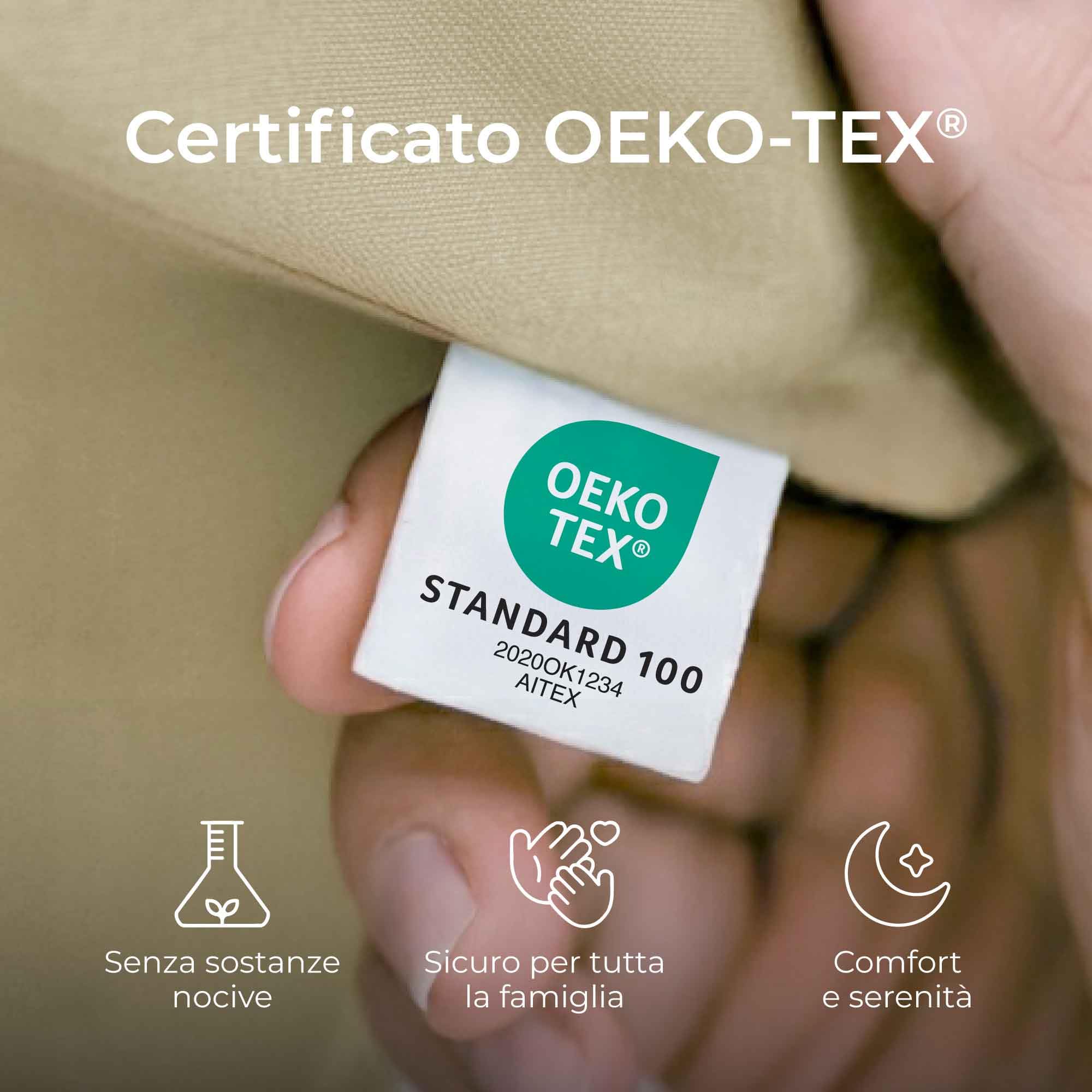 Federe 80x80 Cotone Rinforzato (Set da 2) - Beige - Trama Fitta a 57 Fili/cm² - Federe Cuscini 80x80 cm - Federe Cuscino 80x80 Certificate Oeko Tex - Dreamzie