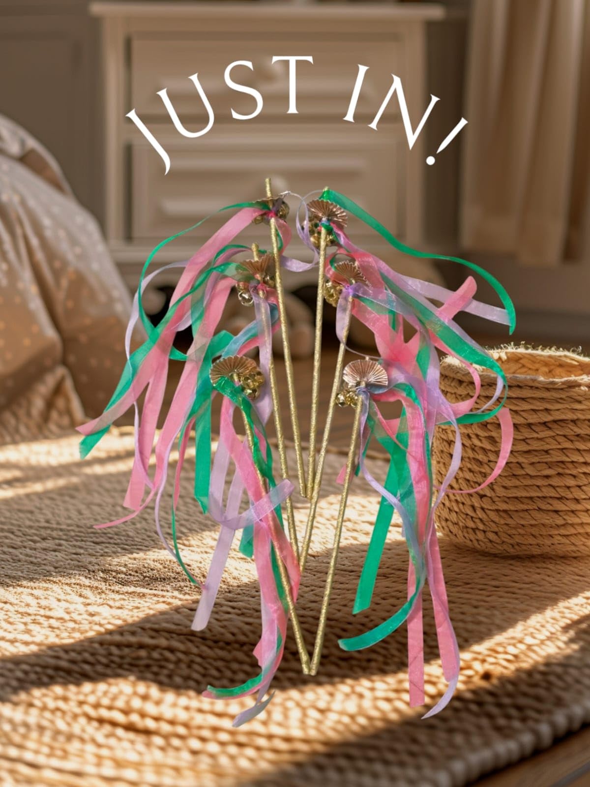 Doorbag Wedding Wands Cheer Rattles Ribbon with Ghungroo Bells Props (20)