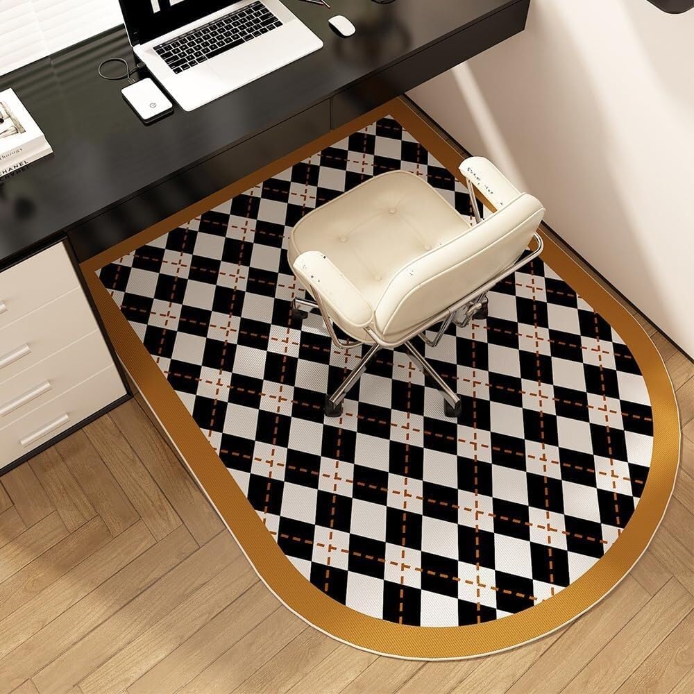 SSDDLZEQ Premium durable range Office Chair Mats, Suitable For Carpets And Hardwood Floors(Checkerboard,60x90cm)