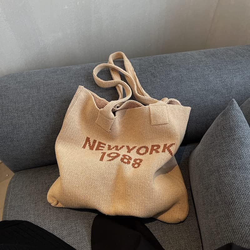 ENBEI Women's tote bags aesthetic Shoulder Handbags Hand crocheted Bags large Shoulder Shopping Bag large satchel cute Bag - Image 3