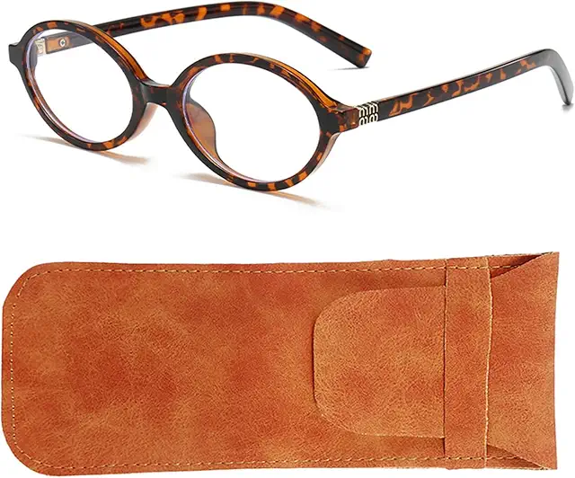 Bernsteinfarbene Damenbrille mit Blaulichtfilter - Retro-Stil & Schutz