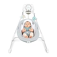 Vista 10 de Ingenuity InLighten - Columpio calmante, asiento giratorio para bebé, sonidos relajantes, malla ligera - Dakota
