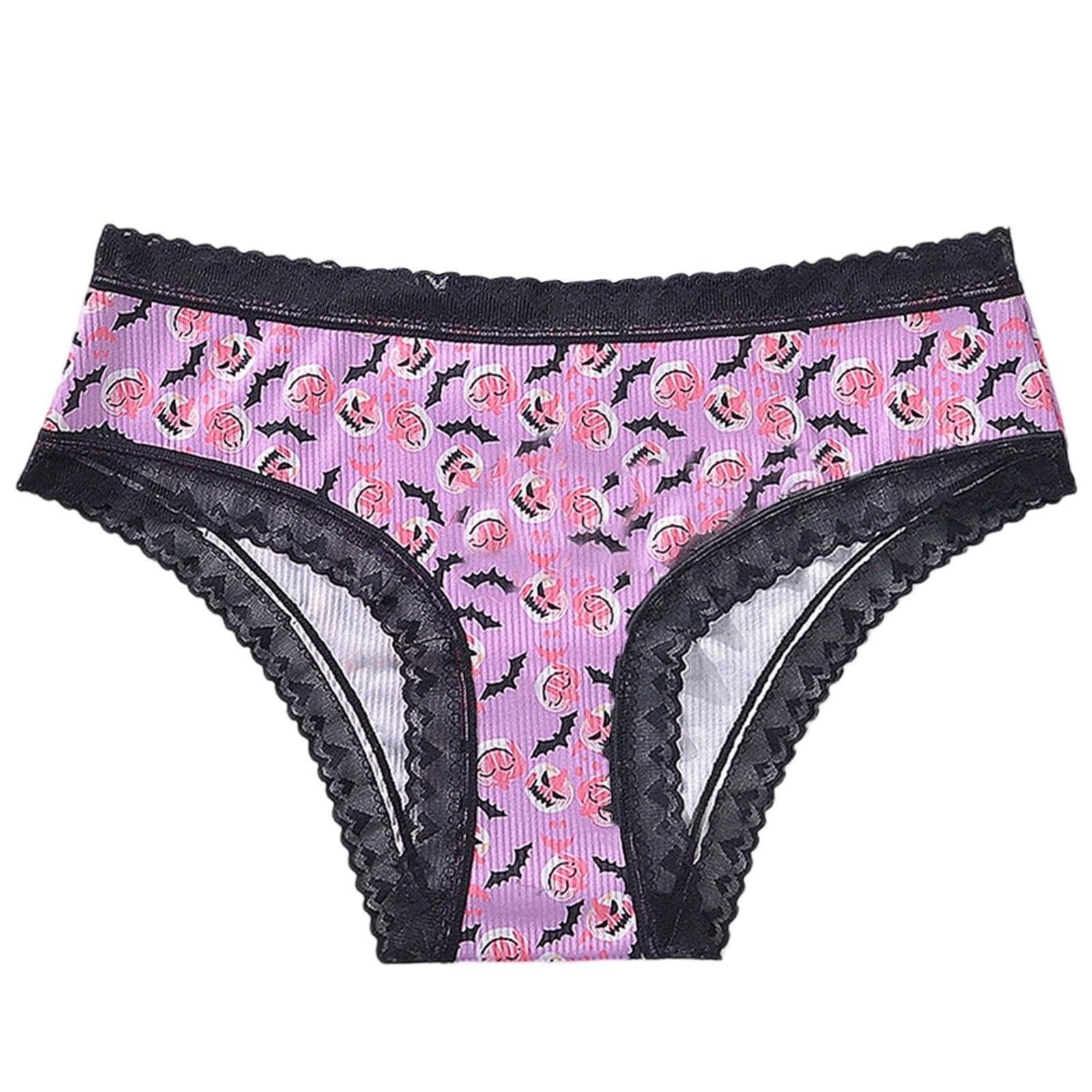 MaNMaNing Mutande Donna Sexy con Tema Zucca Halloween Morbide e Traspiranti per Feste e Uso Occasionale
