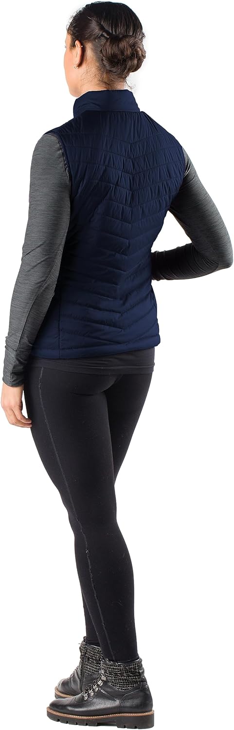 Dune Women’s Heated Vest - 10 hrs of Heat | 3 Heat Zones | with Battery & Charger | Machine Washable | All Day Warmth (Medium, Moss)