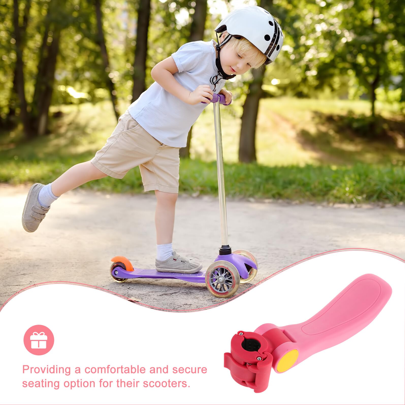 Sedile Pieghevole per Monopattino per Cuscino e Traspirante Accessorio Sicuro e Portatile per Passeggiate Comode