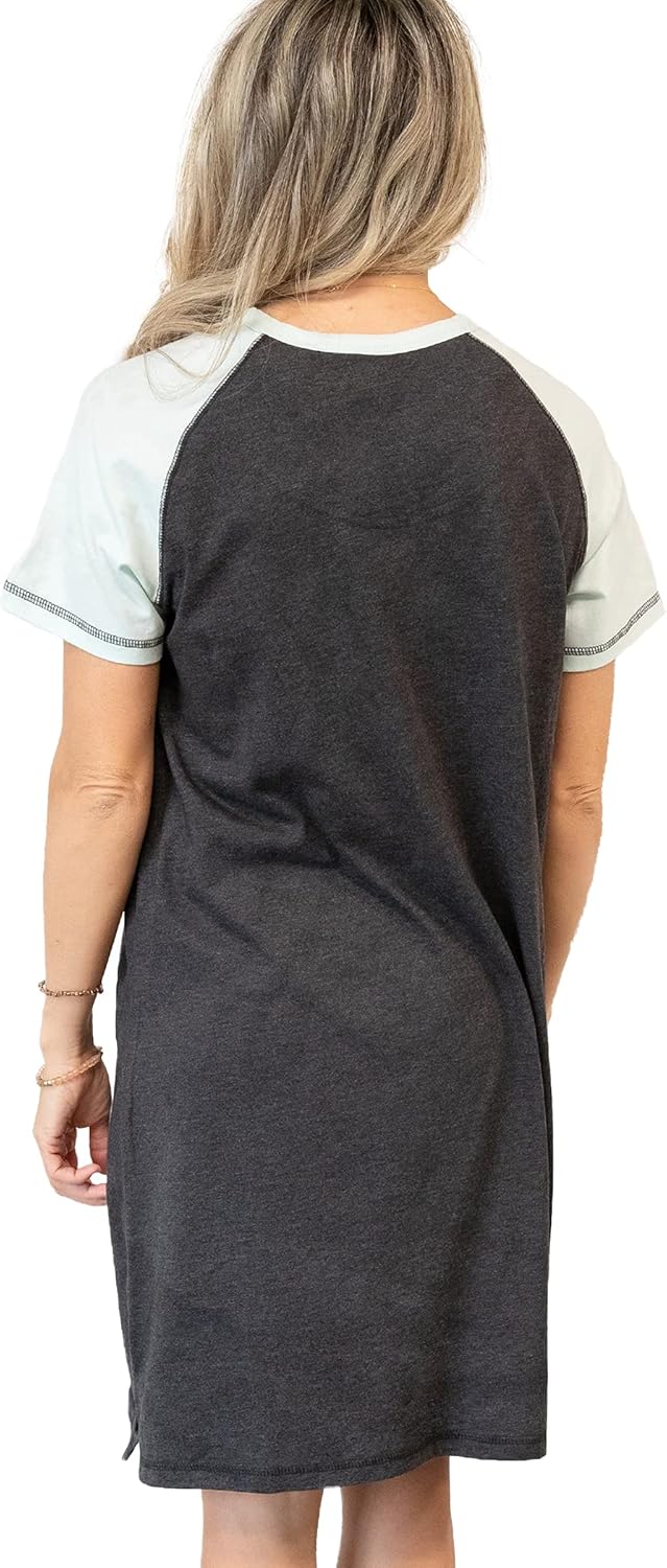 Lazy One Women's Nightgown, Funny V-Neck Sleep Shirt for Women, Novelty Pajama Shirts - Image 2