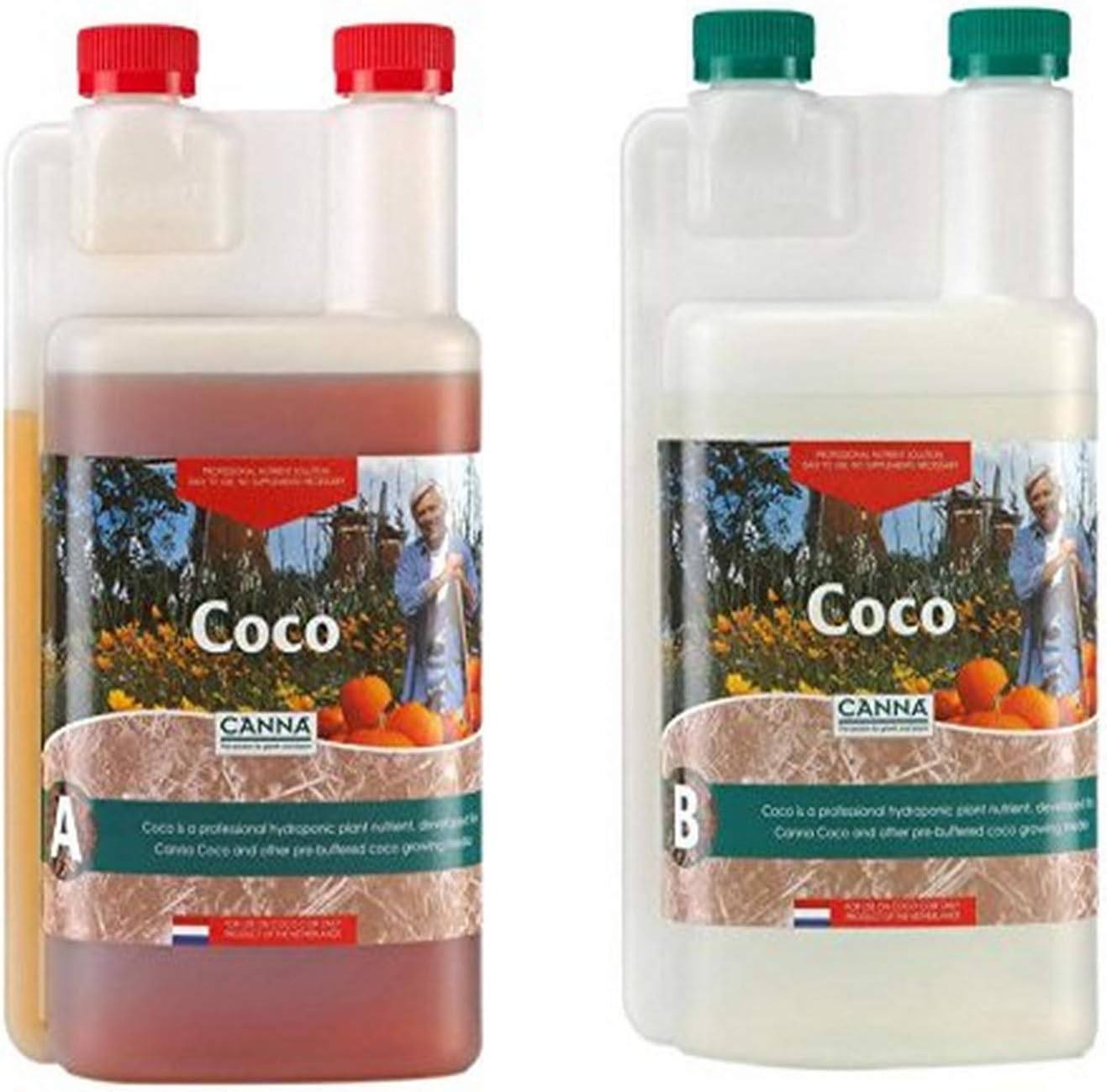 CANNA CA1260+CA1270 Coco A & B, 1 L, Set of 2 Plant Growth, White/Brown