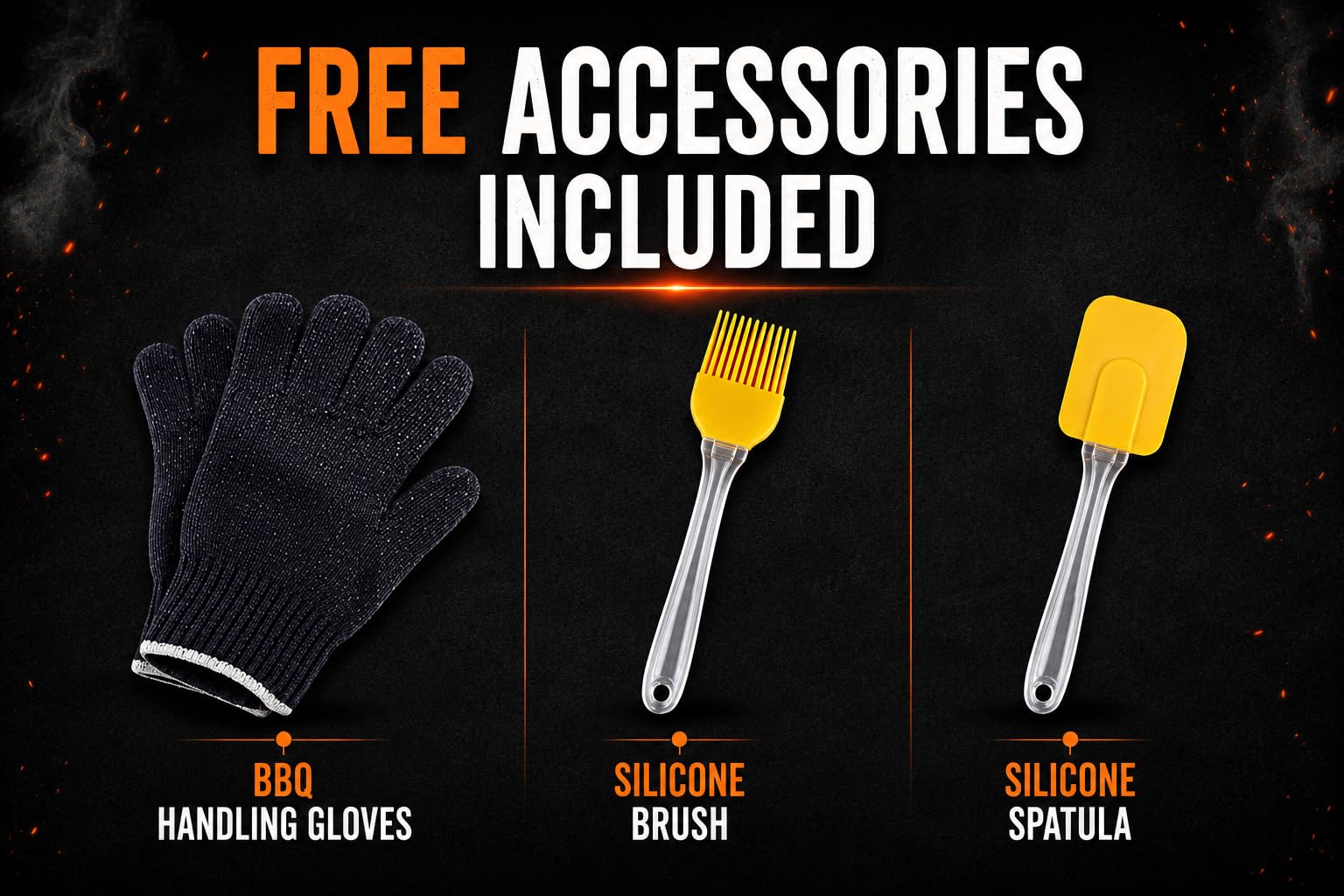 Charcoal BBQ Grill Set - Rotatable & Portable -6