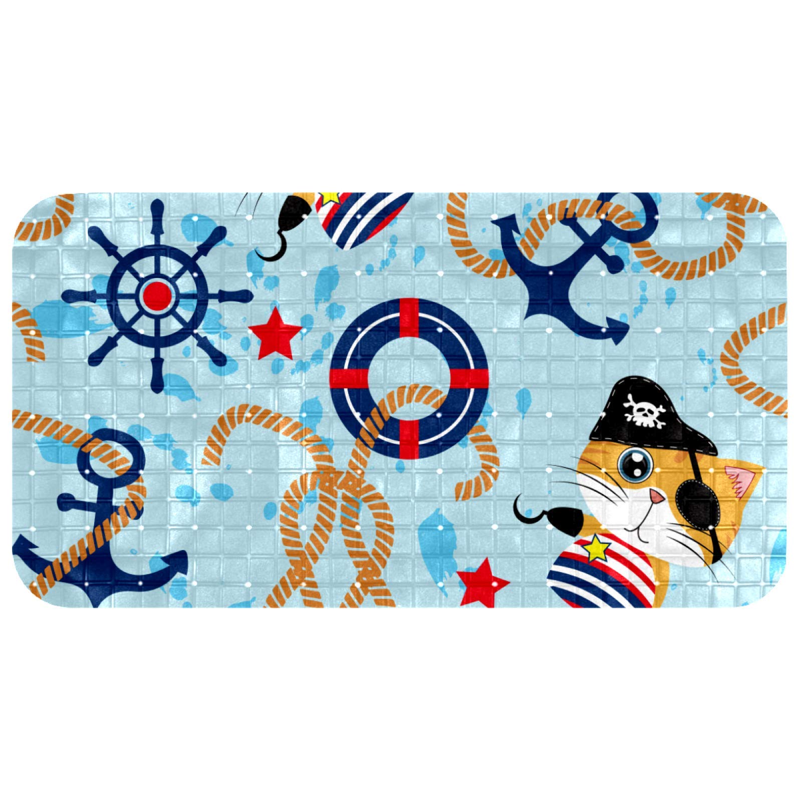 Alfombrillas de ducha antideslizantes para evitar resbalones en la bañera con diseño de gato