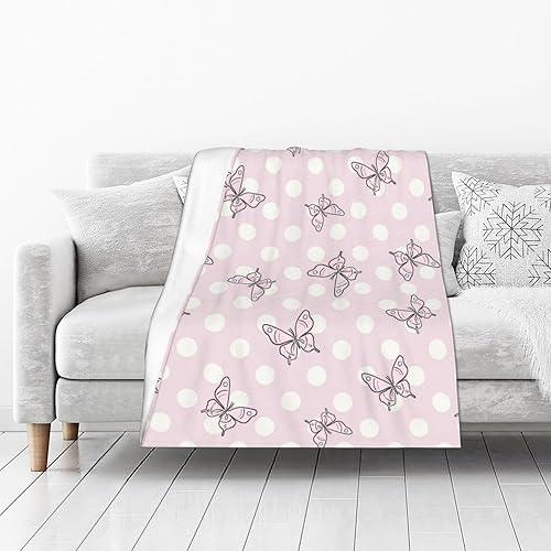 Miniatura 2 de AFHYZY Pink Throw Blanket for Women Soft Summer Fleece Blanket 50"x40" Travel Lightweight Blanket for Bed Couch Cute Home Decor
