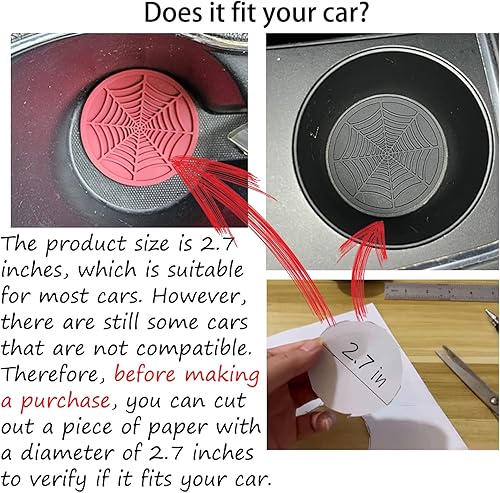 Miniatura 6 de Portavasos para automóvil, paquete de 2 posavasos universales antideslizantes para automóvil, duradero, adecuado para la mayoría de los accesorios