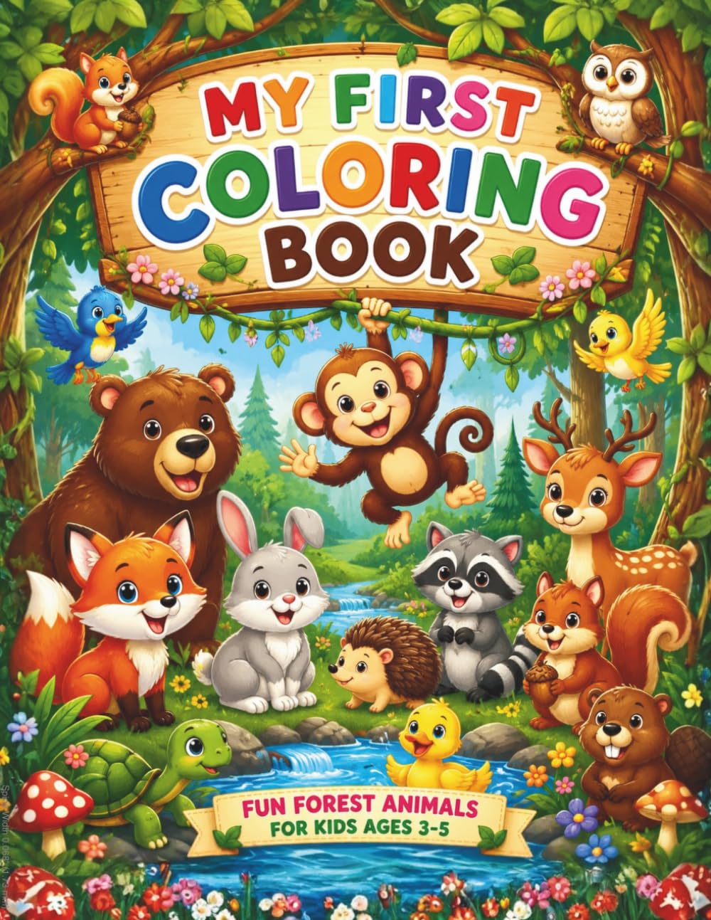 My First Coloring Book: Fun and Easy Coloring Pages for Kids Ages 3–5