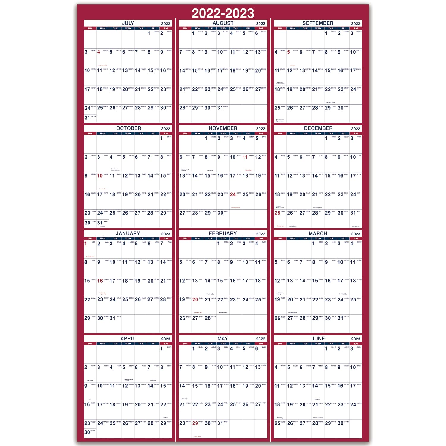 Buy 20222023 Yearly Wall Calendar 20222023 Yearly Wall Calendar
