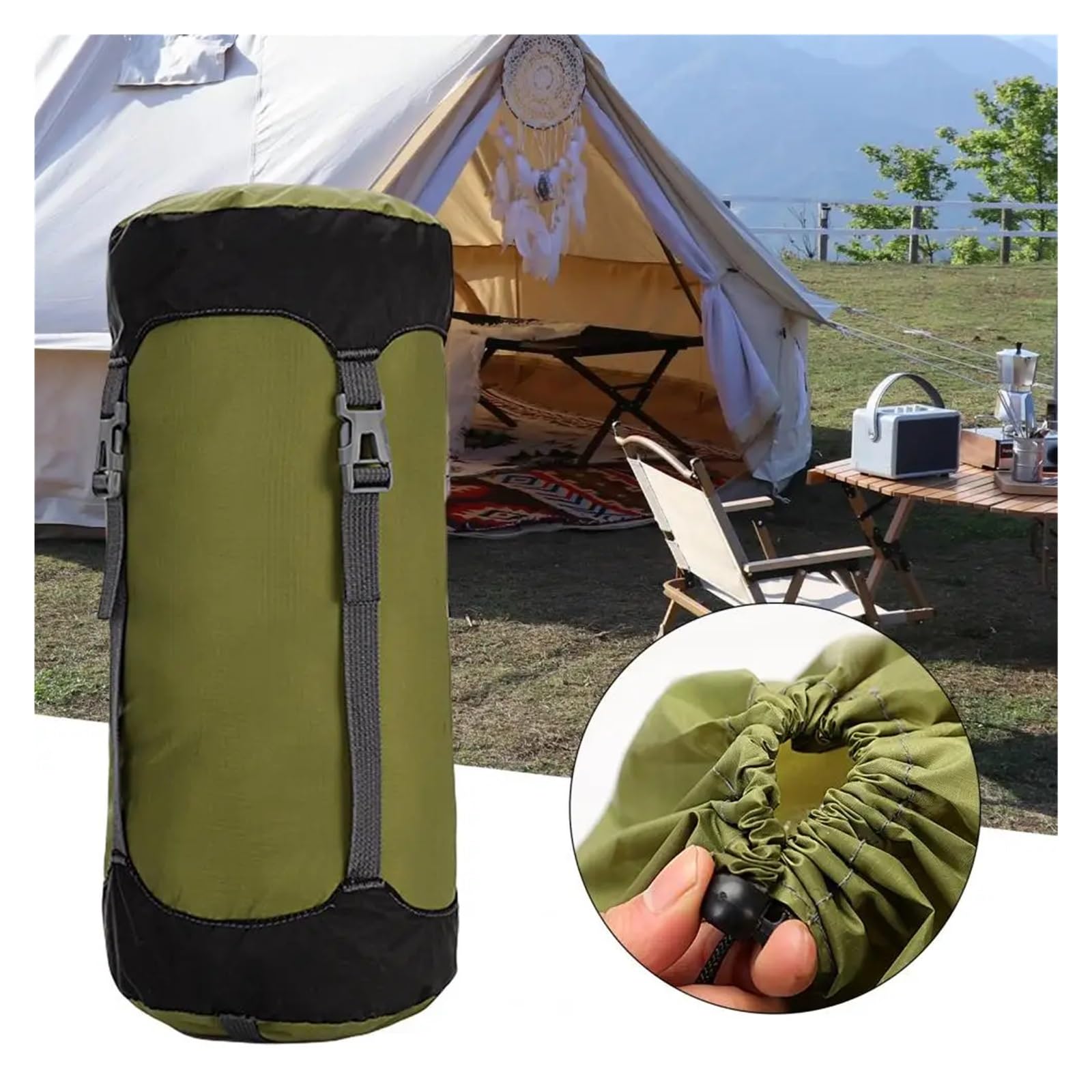 Schlafsack Schlafsack Kompression Wasserdicht Einstellbare Schnalle Nylon Unten Jacke Bettdecke Lagerung Zeug Tasche