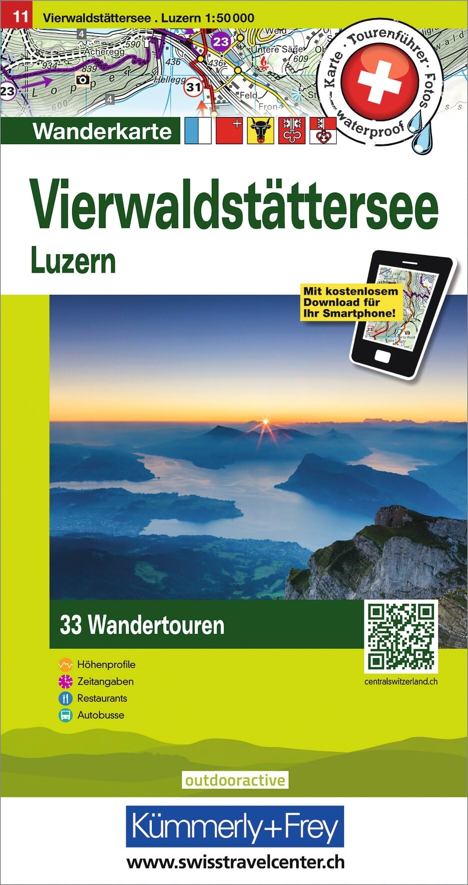 Vierwaldstättersee / Luzern 11 hkf r/v wp GPS (Hiking maps with tours)