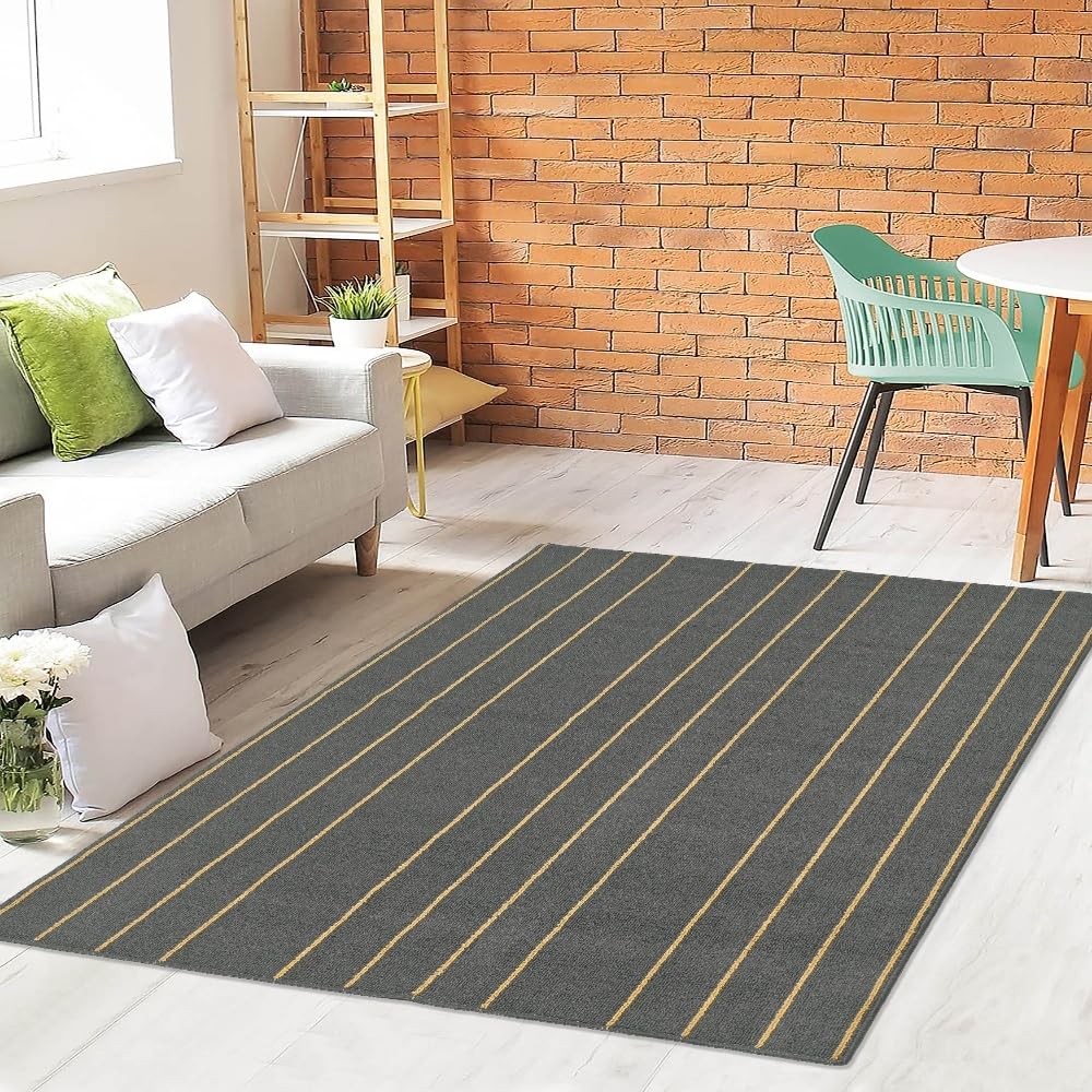 Saral Home Grey PP Carpet - 120x180cm -1 Saral Home Grey PP Carpet - 120x180cm -1