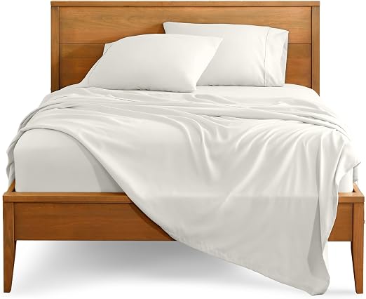 Bare Home Queen Sheet Set - Luxury 1800 Ultra-Soft Microfiber Bed Sheets - Double Brushed - Deep Pockets - Easy Fit - 4 Piece Set - Bedding Sheets & Pillowcases (Queen, Cream)