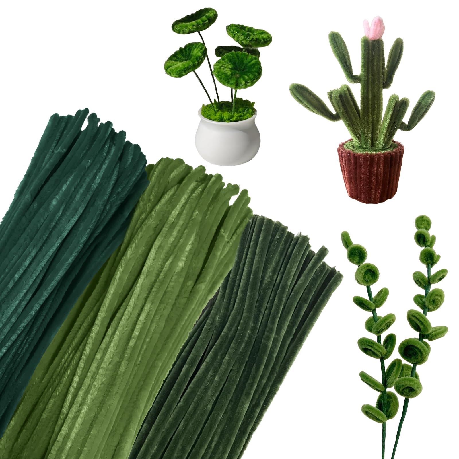 Scovolini per tubi, 300 pezzi, 3 colori, verde, 30 cm, limpia, pipas per manualidades fuzzy wire ciniglia steli per arti artigianali e progetti creativi fai da te decorazioni