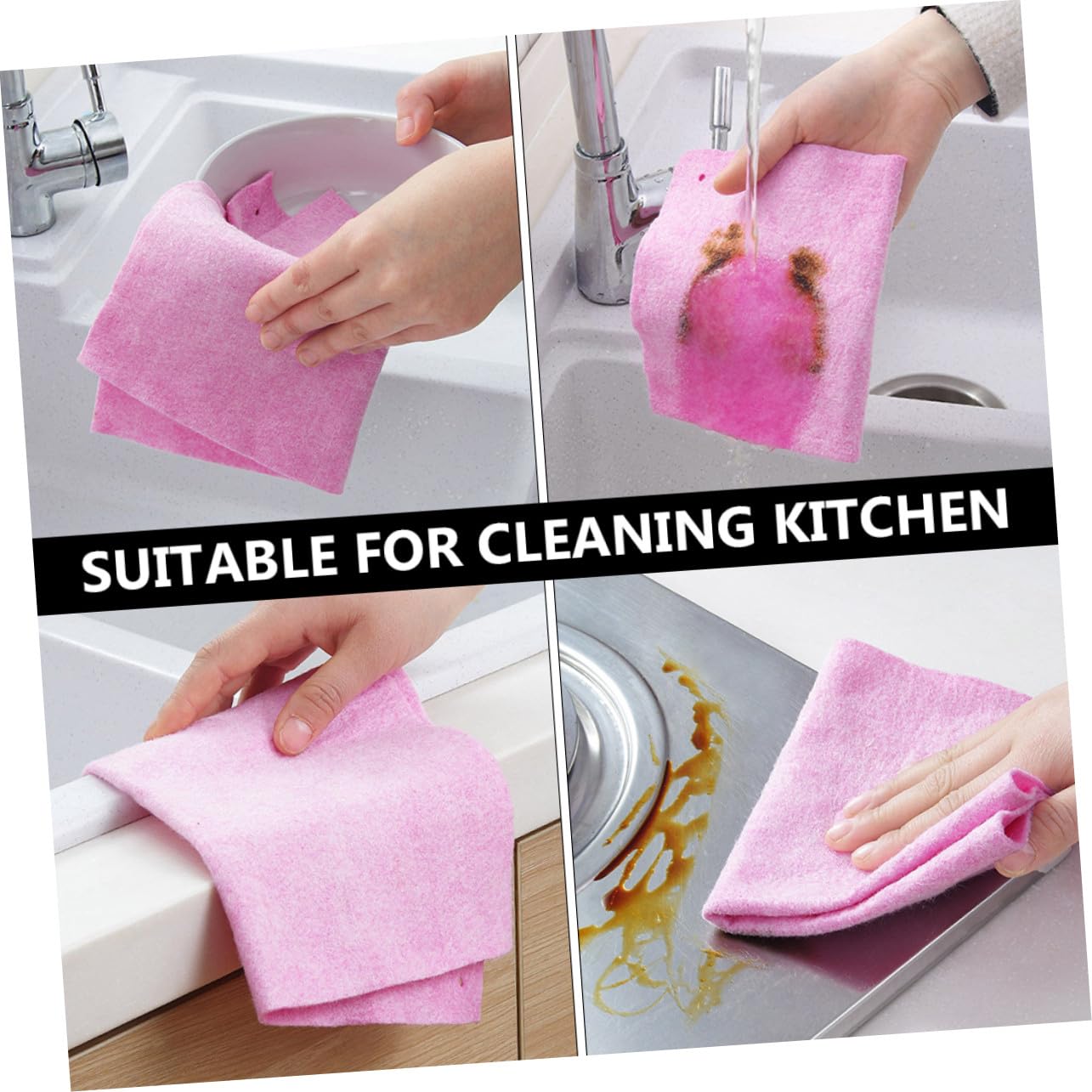 24 Piezas Paños de Microfibra con Fibra de Cáscara de Unidades Toallas Multiusos para Limpieza de Cocina Alta Absorción Secado Rápido y Resistencia Grasas para Uso Doméstico
