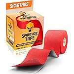 Sparthos Kinesiology Tape - Incredible Support for Athletic Sports and Recovery - Free Kinesio Taping Guide! - Pregnancy Lifting Sensitive Fit Prewrap Dresses - Uncut (Crimson Red)