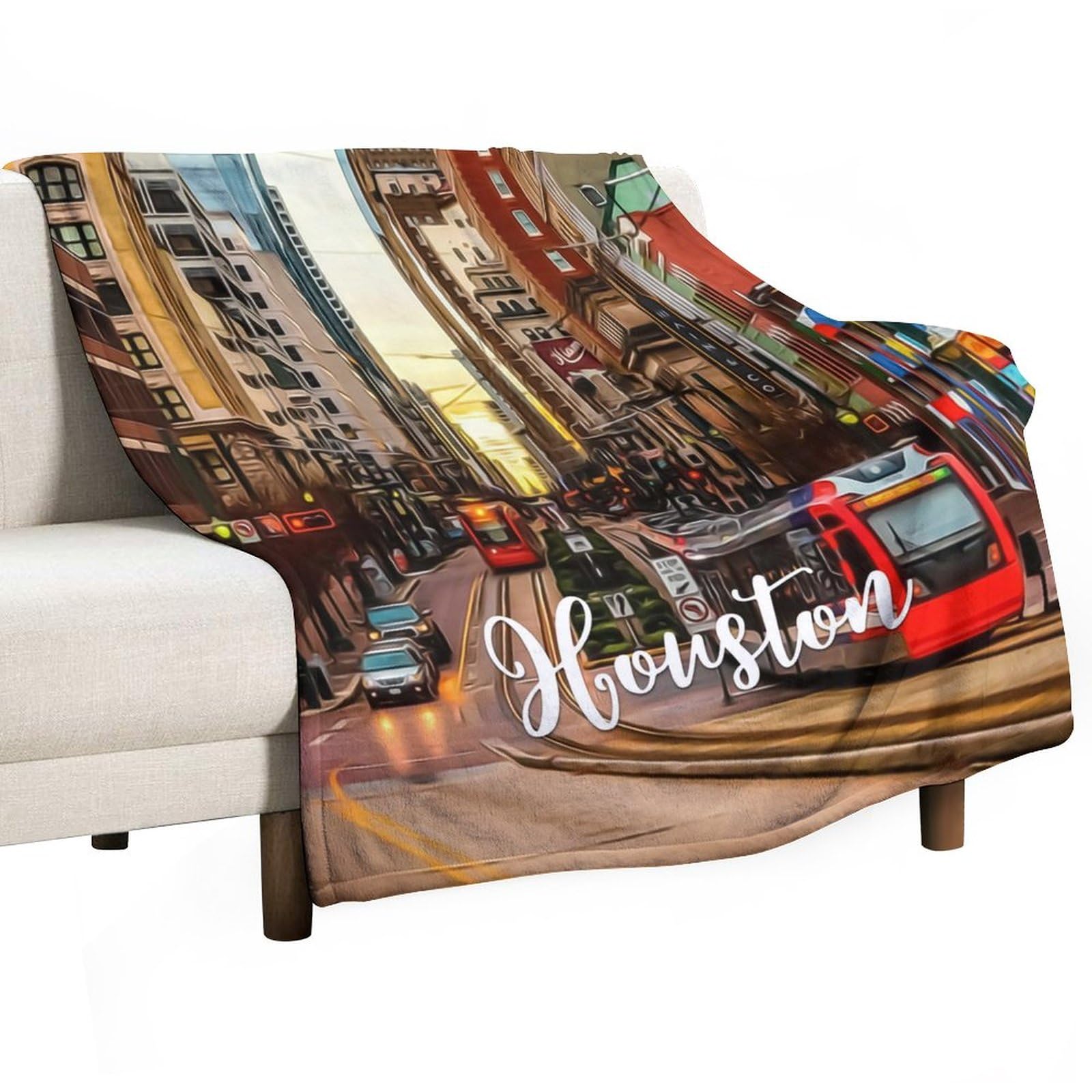 Couverture polaire flanelle Houston contre le froid | Plaid doux 152x203cm