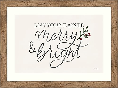 Amanti Art Framed Wall Art Print 27x36 Vintage Christmas V by Becky Thorns, Holidays Wall Art, Vintage Decor, Large Poster Painting Artwork for