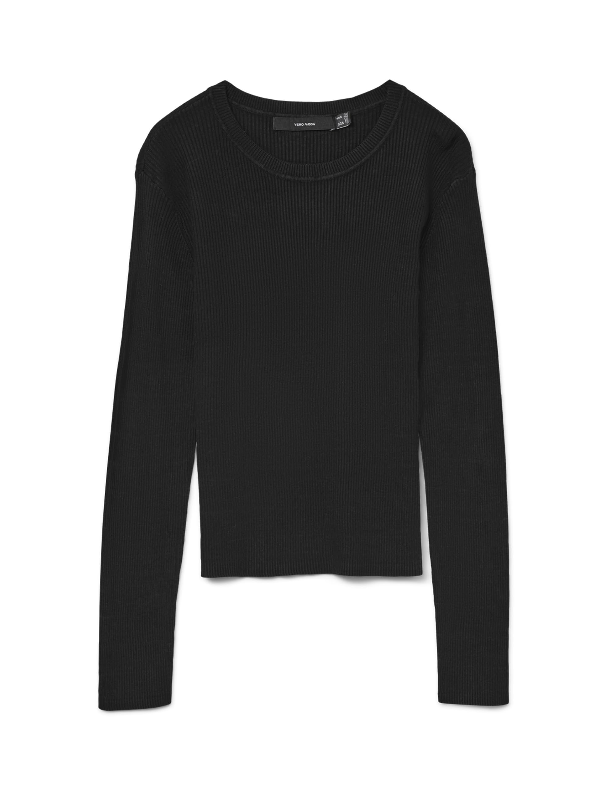 VERO MODA Vmgizelle LS O-Neck Pullover Noos, Black, L