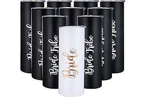 Bride To Be 10 pcs Tumbler - Skinny Tumbler - 20 oz Steel Wine Tumblers