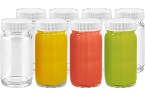 Juice Shot Bottles Set - Wide Mouth For Juicing, Beverage Storage