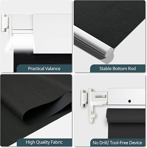 Miniatura 3 de Persianas motorizadas sin taladro, persianas automáticas para ventanas, persianas enrollables eléctricas con control remoto, persianas inteligentes