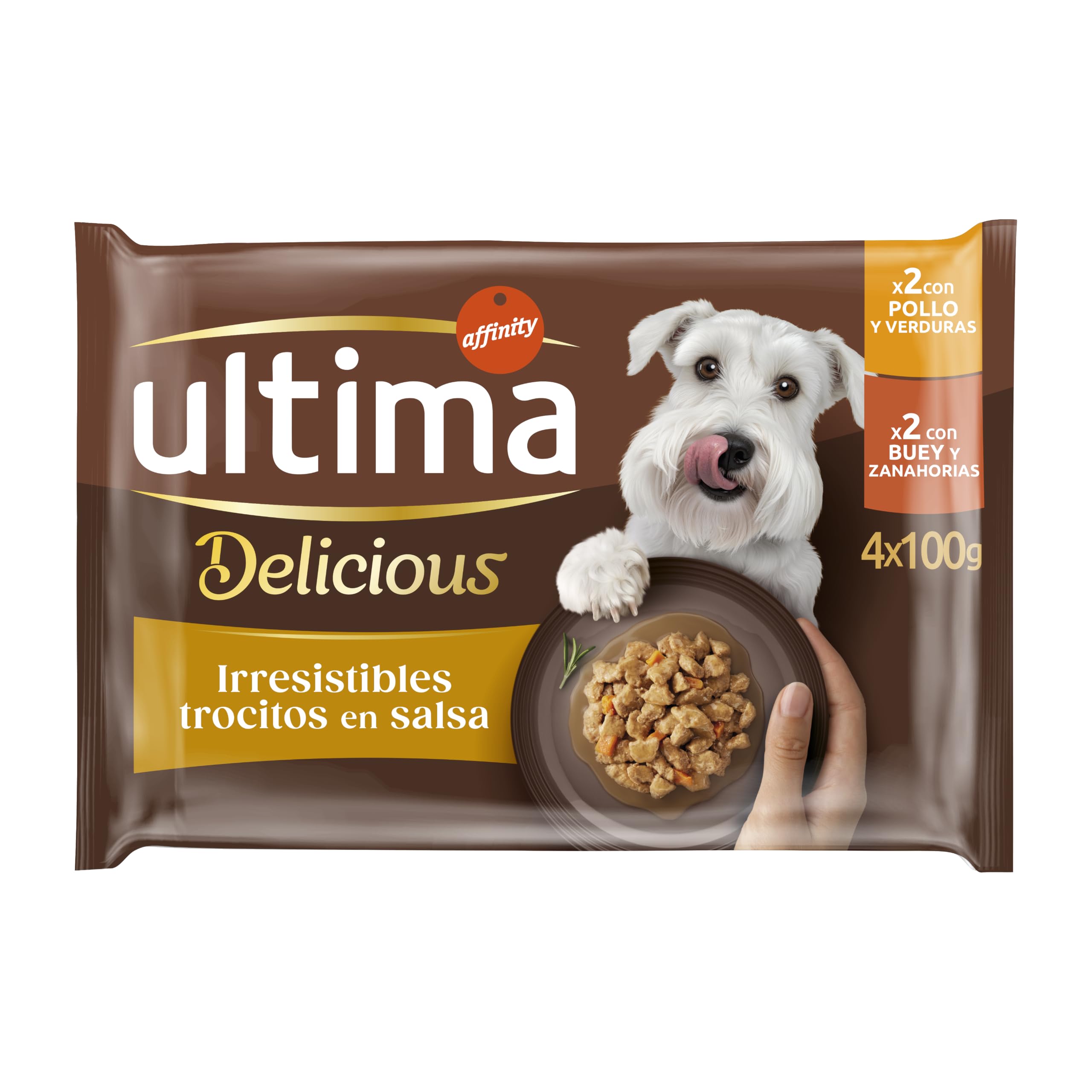 Ultima Fit & Delicious Comida húmeda para Perros Mini con Pollo/Buey 44 x 100g