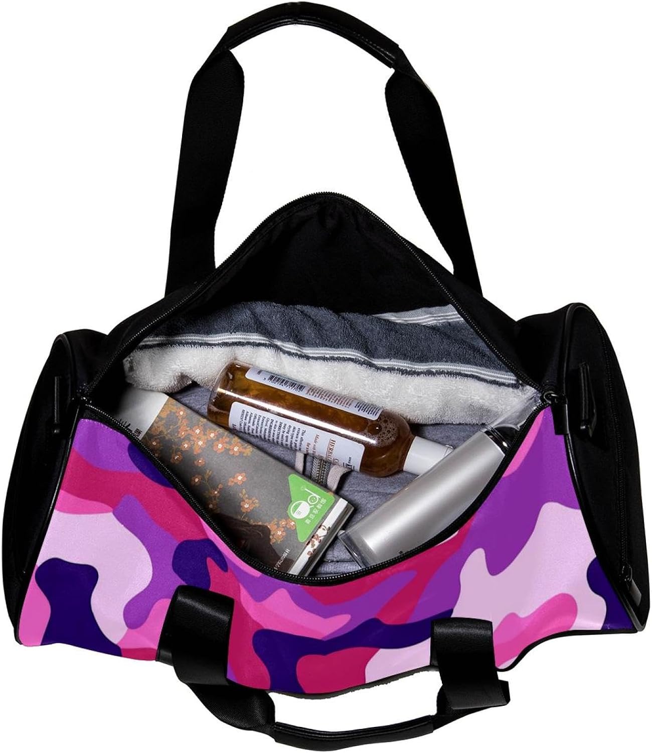 Gym Bags for Men,Travel Duffel Bags for Women,Abstract Pink Camo,Workout Bag