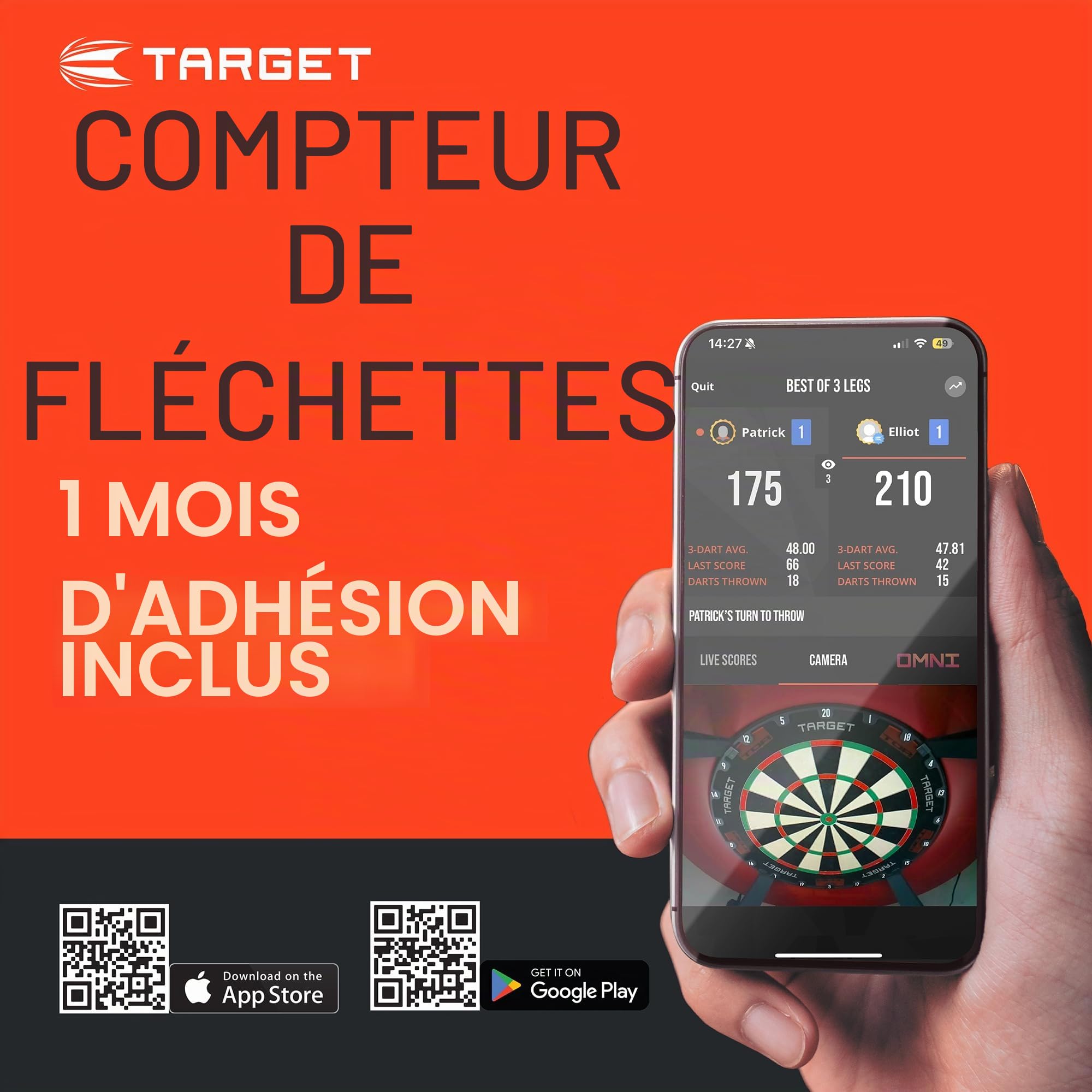 Target Darts Star Wars Darth Vader 95% Tungstène Pointe en Acier Fléchettes, 22G/24G/26G | Pointes Black Swiss Storm, Tiges et Ailettes K-Flex N° 2/ N° 6 Rouges et Noires, Portefeuille Takoma