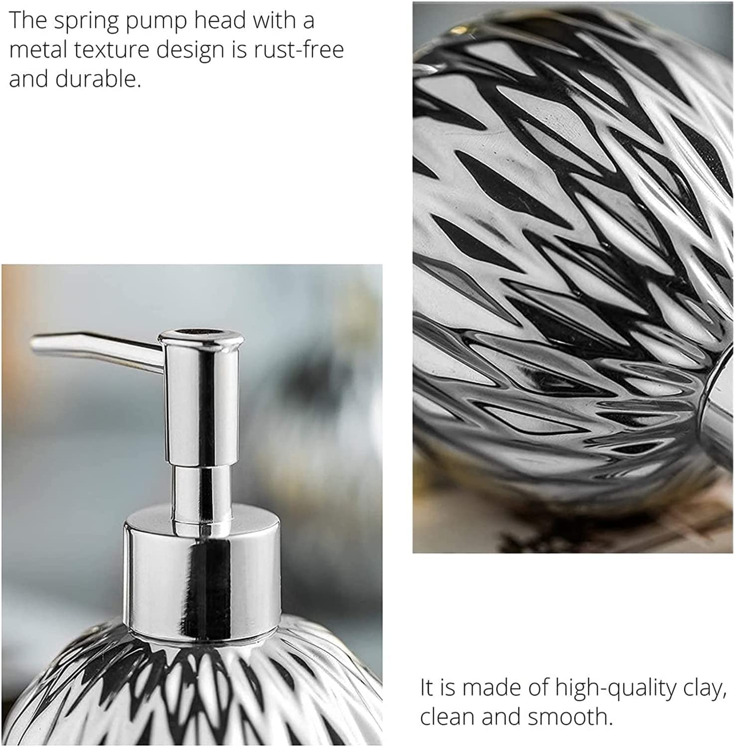 Dozownik mydła, Dozowniki mydła Dozownik Pozłacany dozownik - Nowoczesny ceramiczny w płynie stylu wiejskim