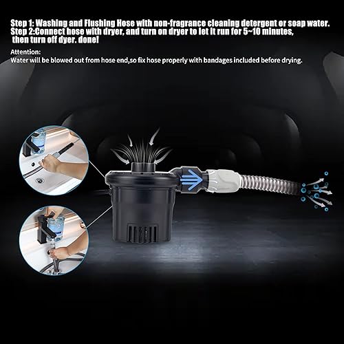 Miniatura 2 de JAKIA Kit de limpieza para secadora de tubos de manguera CPAP, limpiador de humedad de agua, secado de agua en minutos_Accesorio de suministro CPAP