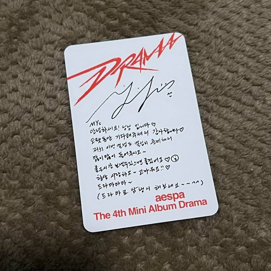 aespa drama 直筆サイン　フォト　ニンニン　ミーグリ Amazon.co.jp: aespa drama 直筆サイン フォト ニンニン