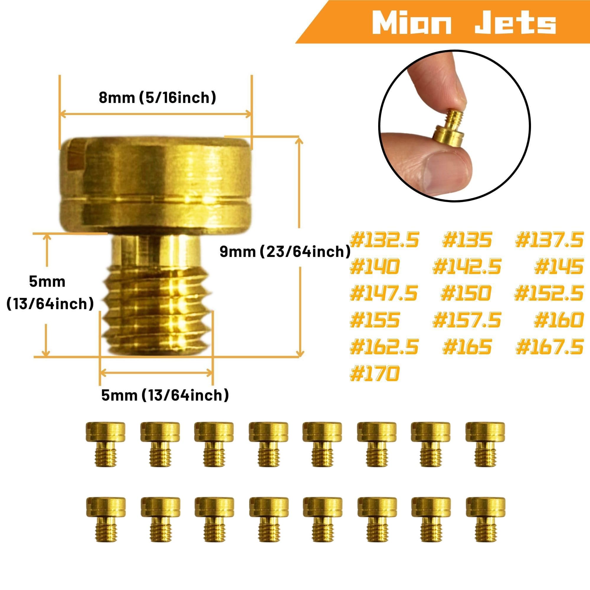 Getti Principali Carburatore per Mikuni HS HSR RS TM VM VM22 VM24 VM26 grandi rotondi N100.604 (#132.5~#170)