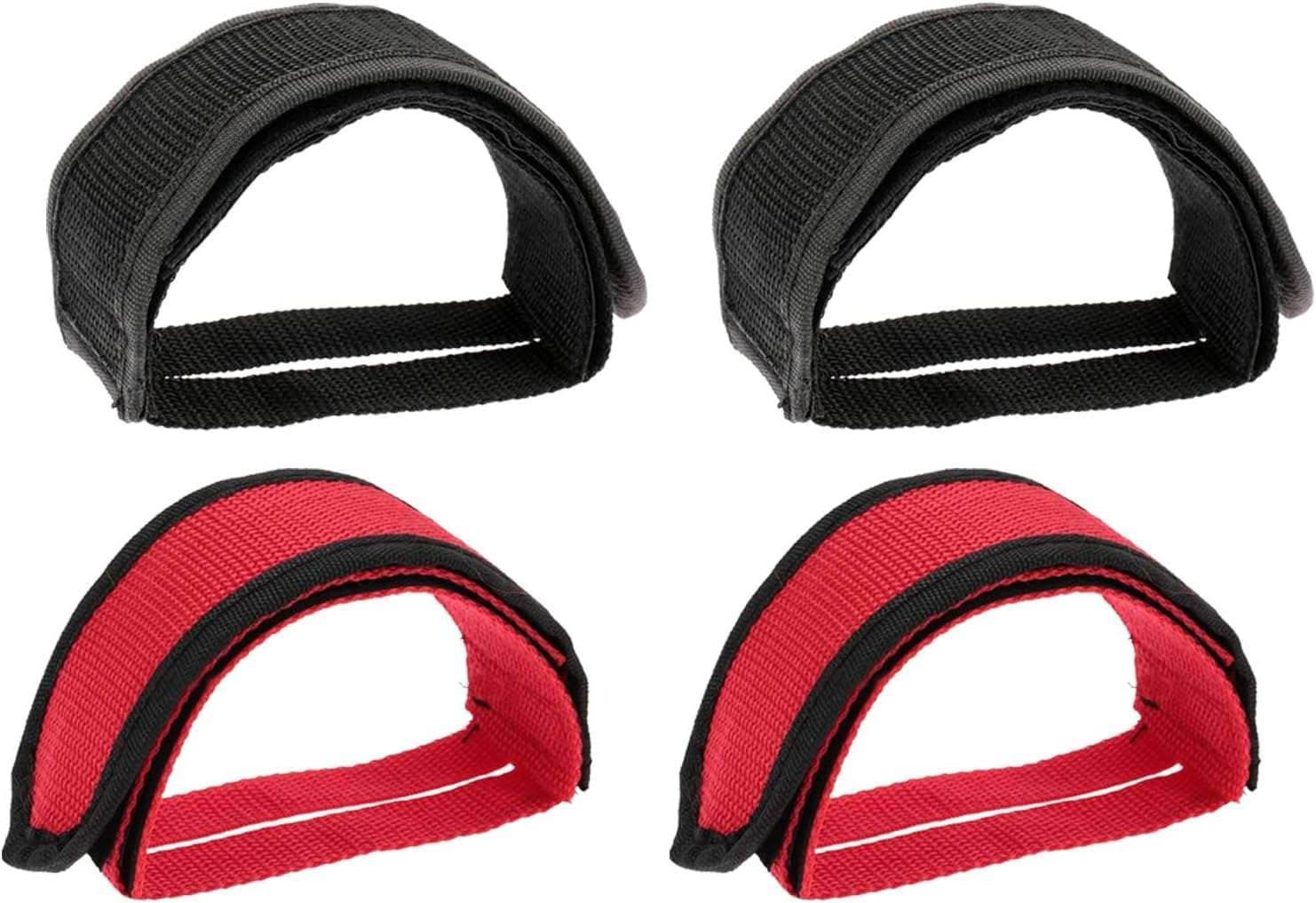 Erweicet 4PCS Bike Pedal Toe Straps, Cycling Foot Straps for Fixed Gear Bikes, Bike Safety Gear, Bmx Bike Accessories