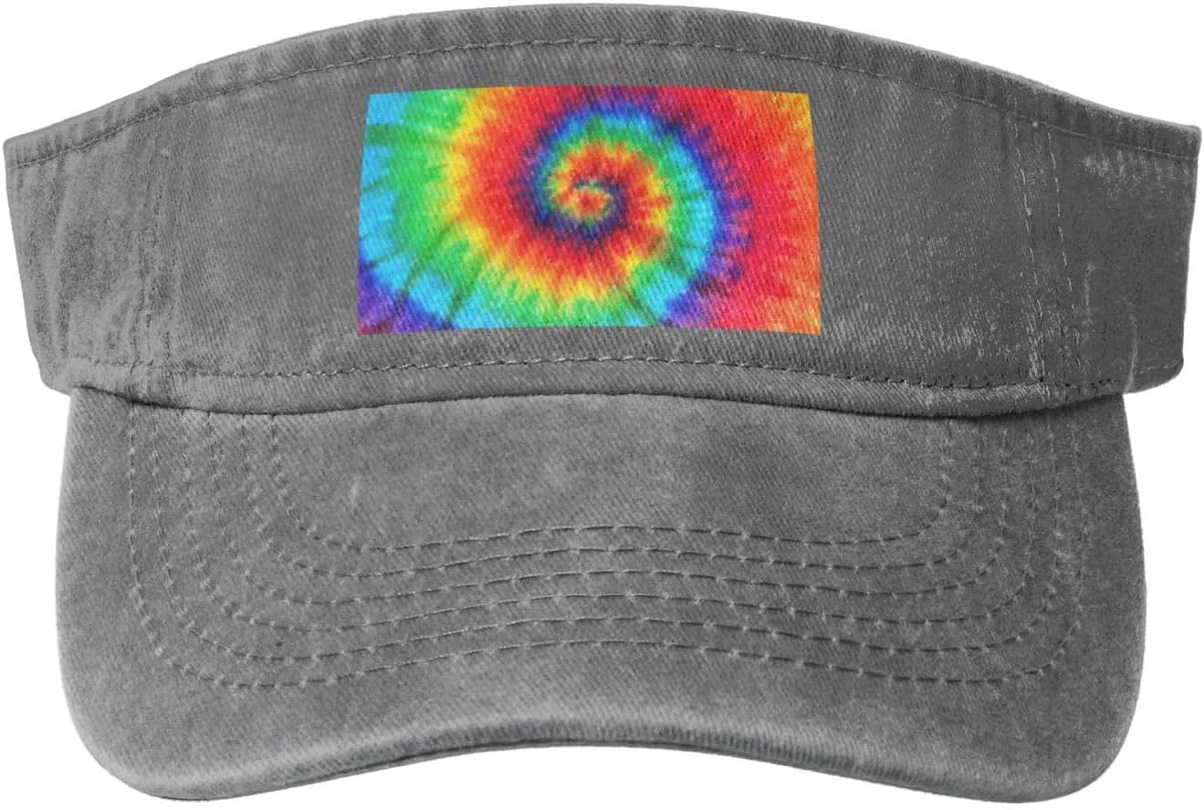 tie dye Rainbow Print Sport Sun Visor Hats Ball Caps Empty Top Baseball Adjustable Sun Cap for Men Women