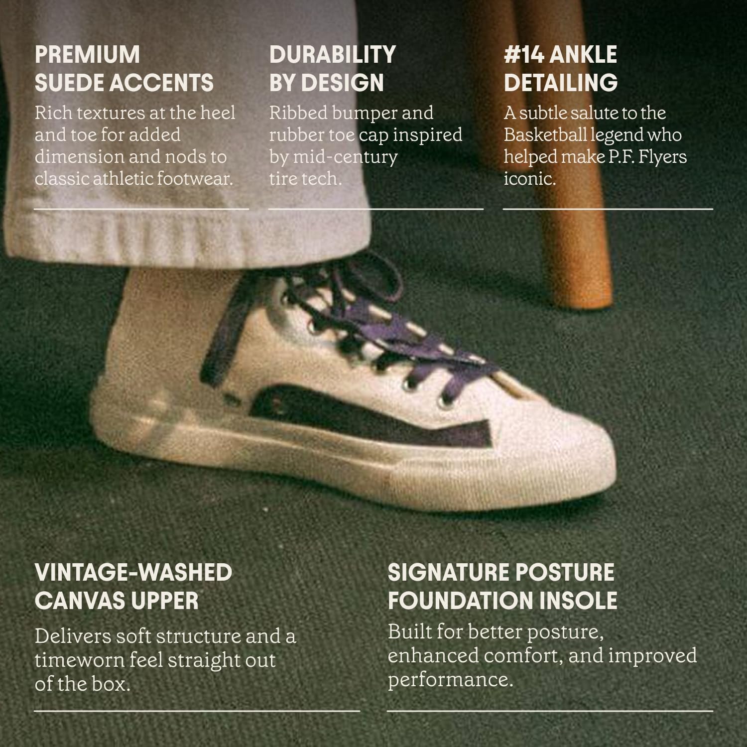 PF Flyers High Top Sneakers for Men and Women, Original Canvas Hi-Top Athletic Shoe, Unisex