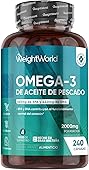 Omega 3 2000mg - 240 Perlas de Aceite de Pescado (660mg EPA + 440mg DHA) - Ácidos Grasos de Omega 3 para 4 Meses, Sin OGM