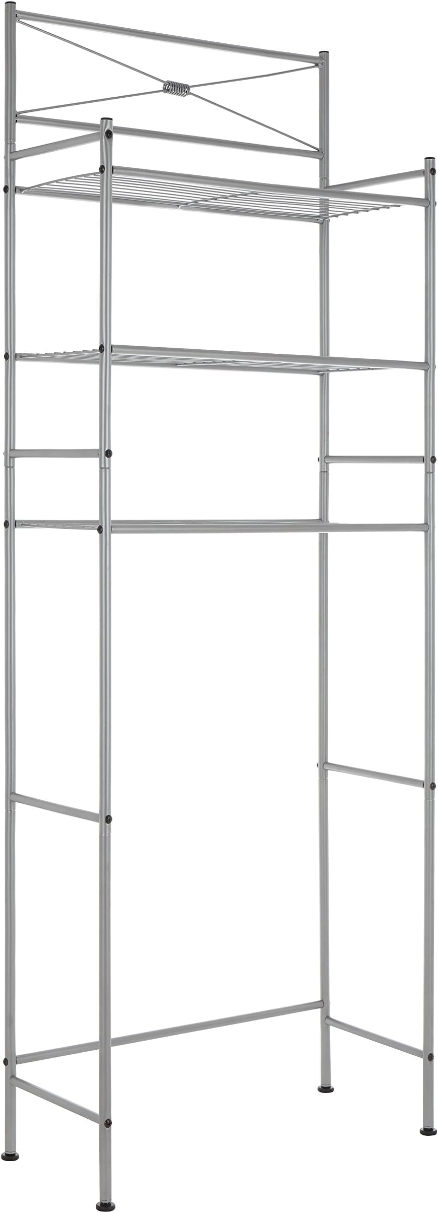 Finnhomy 3 Shelf Bathroom Space Saver Over The Toilet Rack Bathroom Corner Stand Storage Organizer Accessories Bathroom Cabinet Tower Shelf with Nickle Finish 23.5" W x 10.5" D x 64.5" H