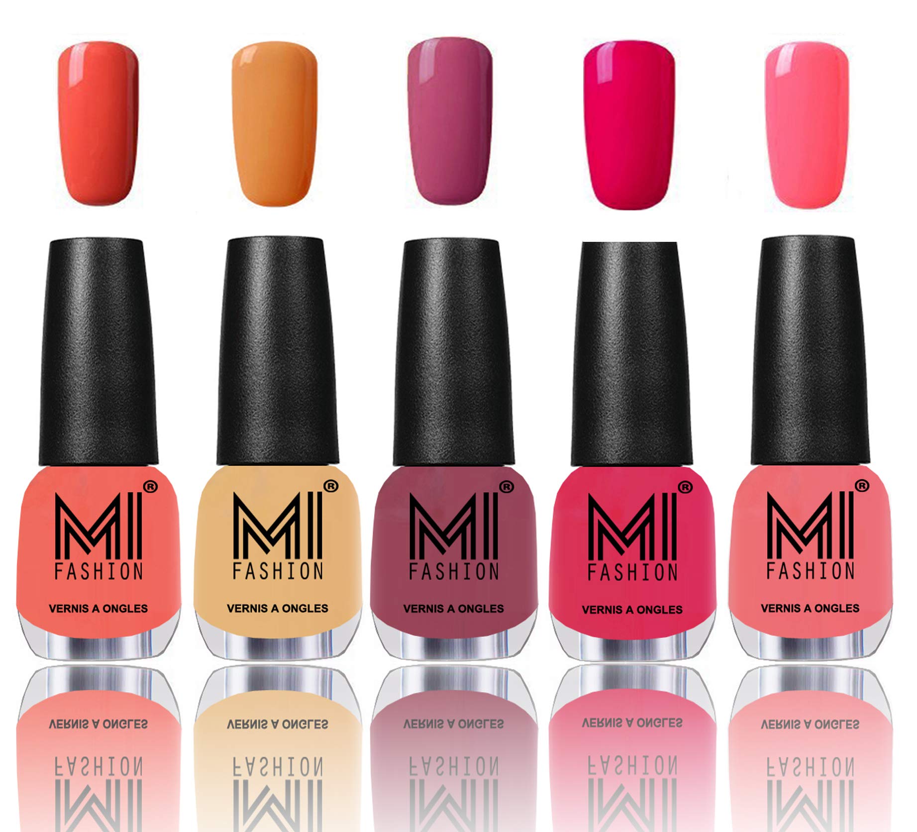 Combo of 5 Pcs - Peach,Flirty nude,Mauve brown,Moon magenta and Pink mania-image-11