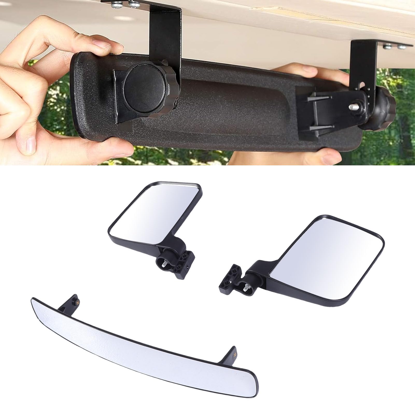 Yctze Kit di Ricambio in Vetro HD per Specchietti per Carrello per Carrelli EZGO TXT RXV, DS e Precedent,-G29, Star e Zone - Specchietti Retrovisori e Retrovisori Pieghevoli