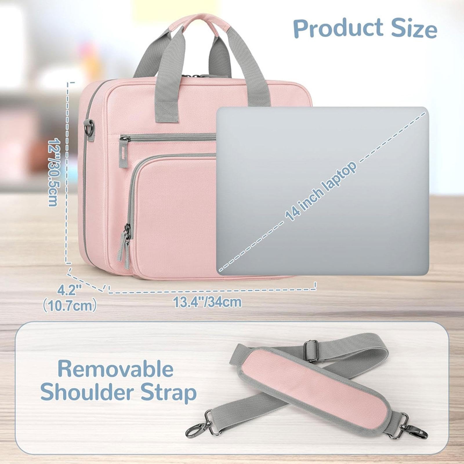 Cartella con Cerniera a 3 Scomparti con Tasca Portadocumenti, Capacità 500, Organizer Portatile per Scuola, Università, Casa