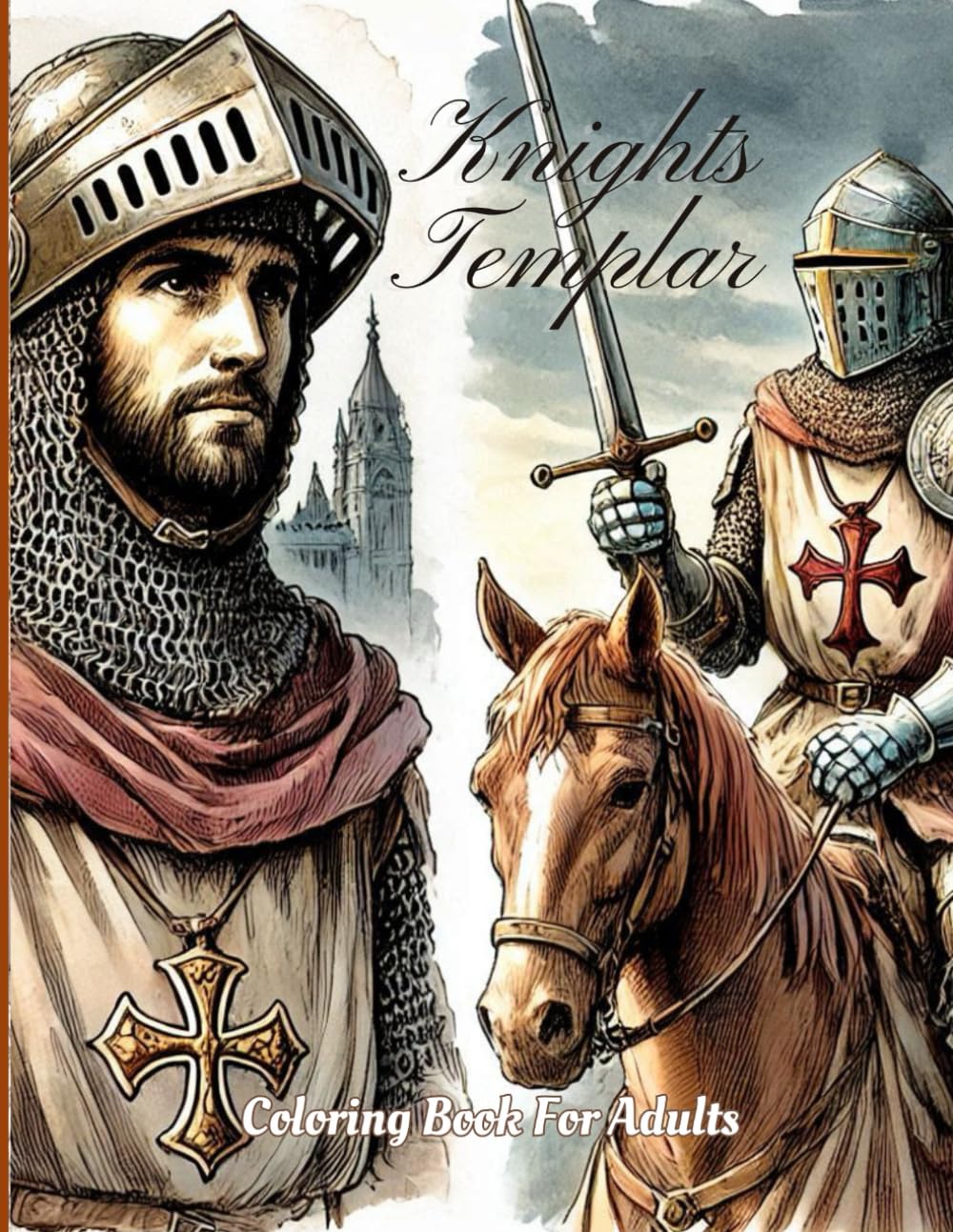 Knights Templar: Coloring Book For Adults