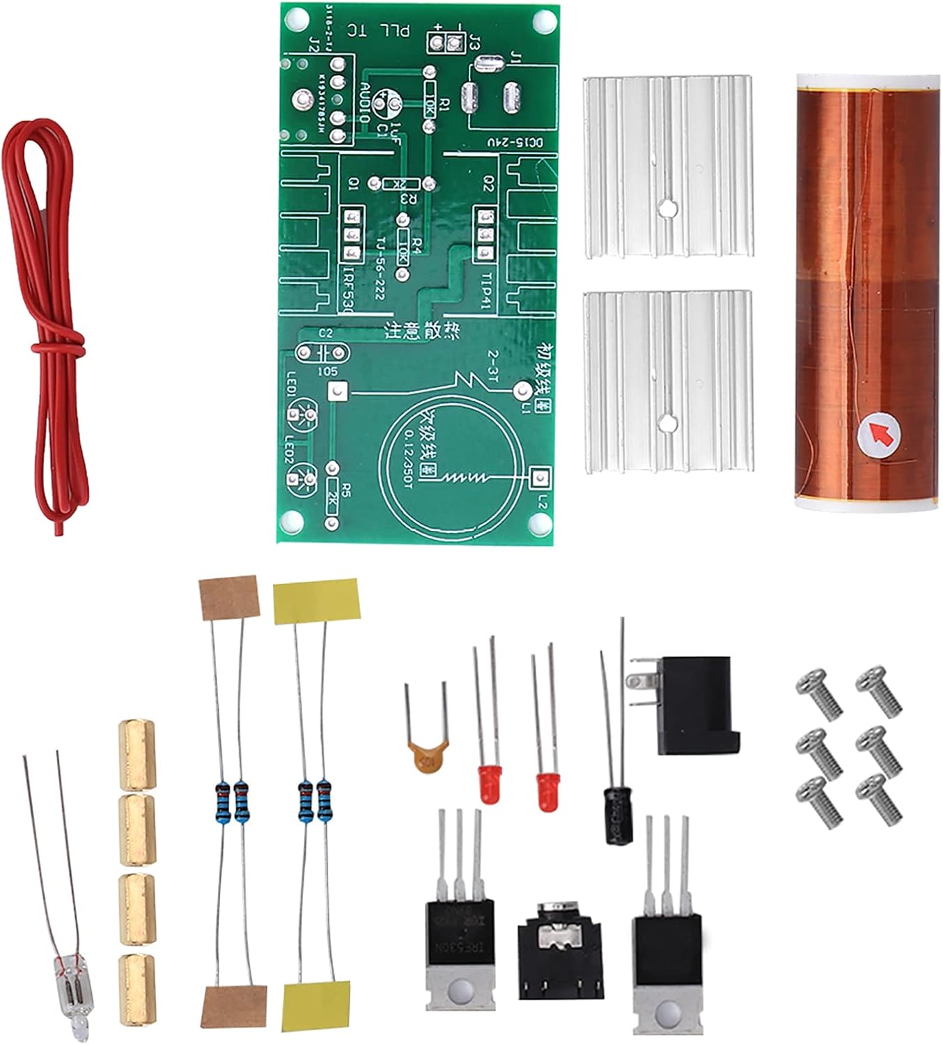 Generic DIY Coil Module Arc Plasma Speaker Kit 15W DC 15-24V with Music Playback Arc Lighting for Handmade Electronic Science Projects