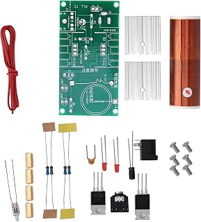 Coil Module, Hand Made DIY Electronic Kit, Arc Function Music Playback Module for Wireless Power Transmission and Plasma Speaker, DC 15-24V 15W