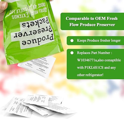 Miniatura 7 de AMI PARTS W10346771A Pieza de repuesto para conservador de productos compatible con refrigeradores (4 repuestos, 8 paquetes)