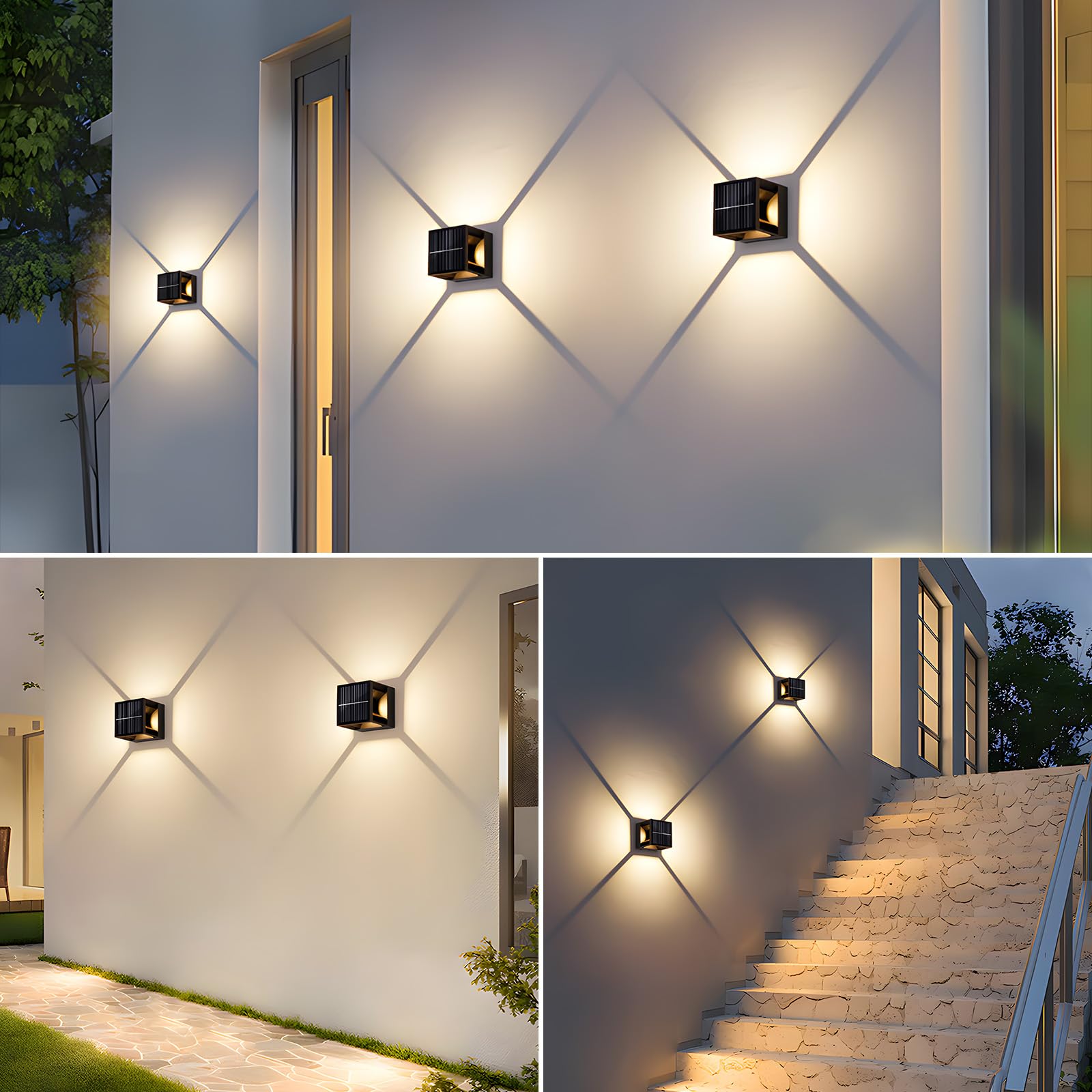 PZJFH 1 Pack Solar Outdoor Wall Light - Image 3